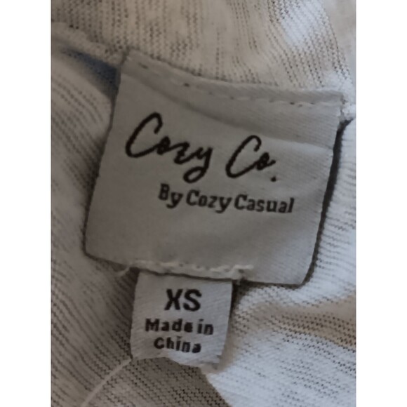 Cozy Co By Cozy Casual Womens Solid V Neck Embroidered Tops White Size X Small - Picture 2 of 8